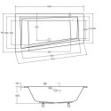 Wanna Do Zabudowy Alvi BS-WAIT150-L 150x85 Emporia Wanna Do Zabudowy Alvi BS-WAIT150-L 150x85 Emporia