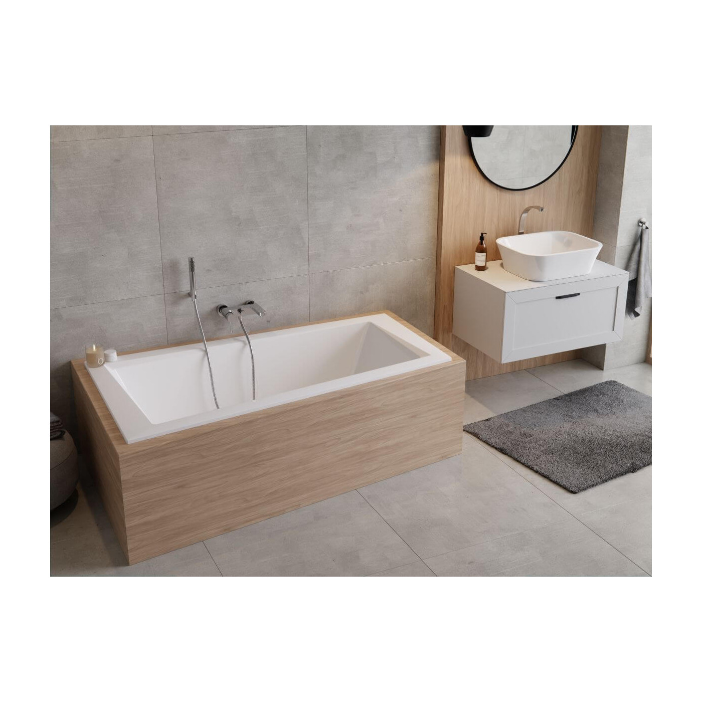 Wanna Do Zabudowy Alvi BS-WAIT150-P 150x85 Emporia Wanna Do Zabudowy Alvi BS-WAIT150-P 150x85 Emporia