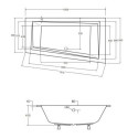 Wanna Do Zabudowy Alvi BS-WAIT150-P 150x85 Emporia Wanna Do Zabudowy Alvi BS-WAIT150-P 150x85 Emporia