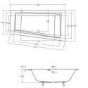 Wanna Do Zabudowy Alvi BS-WAIT160-P 160x90 Emporia Wanna Do Zabudowy Alvi BS-WAIT160-P 160x90 Emporia