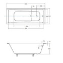 Wanna Do Zabudowy Ellen BS-WAM170 169,5x70 Emporia Wanna Do Zabudowy Ellen BS-WAM170 169,5x70 Emporia