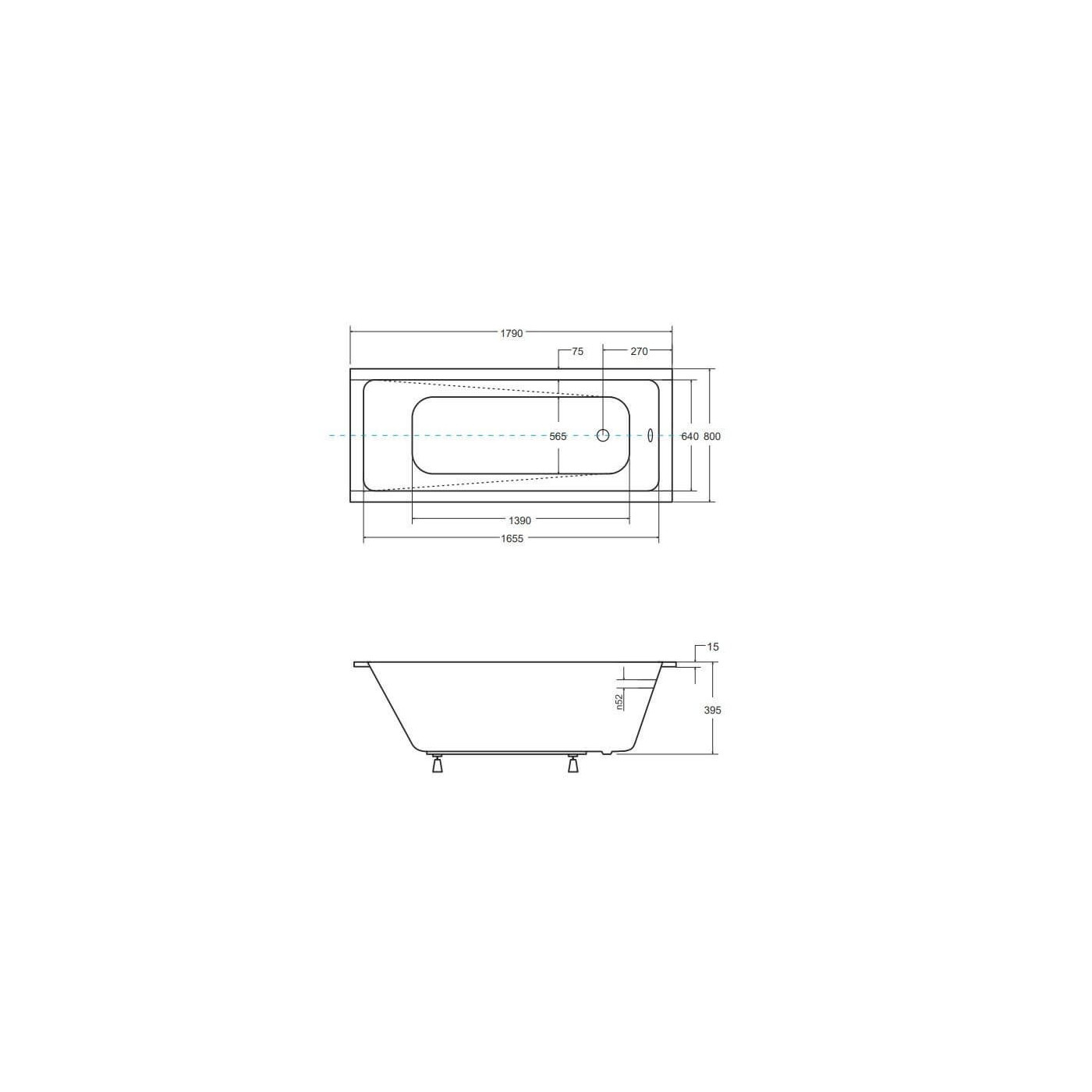 Wanna Do Zabudowy Ellen BS-WAM180 179x80 Emporia Wanna Do Zabudowy Ellen BS-WAM180 179x80 Emporia