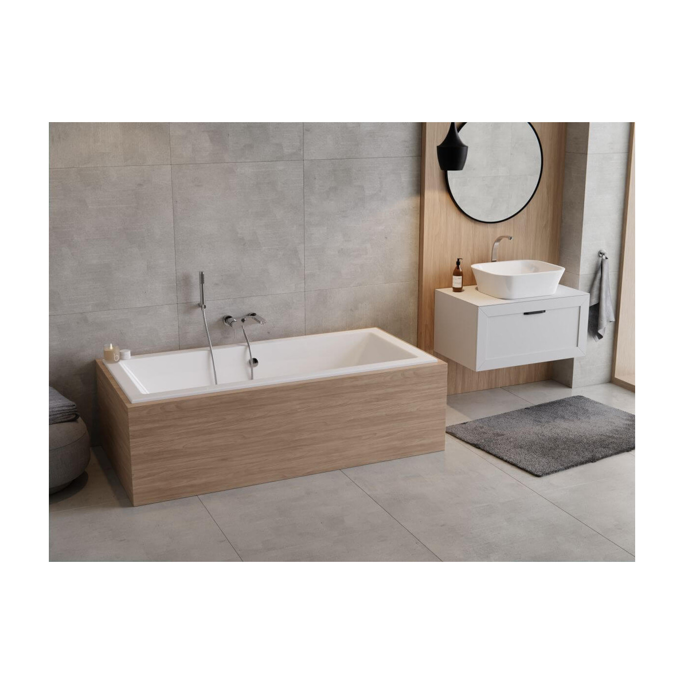 Wanna Do Zabudowy Prima BS-WAQ155 154,5x70 Emporia Wanna Do Zabudowy Prima BS-WAQ155 154,5x70 Emporia