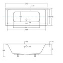 Wanna Do Zabudowy Prima BS-WAQ155 154,5x70 Emporia Wanna Do Zabudowy Prima BS-WAQ155 154,5x70 Emporia