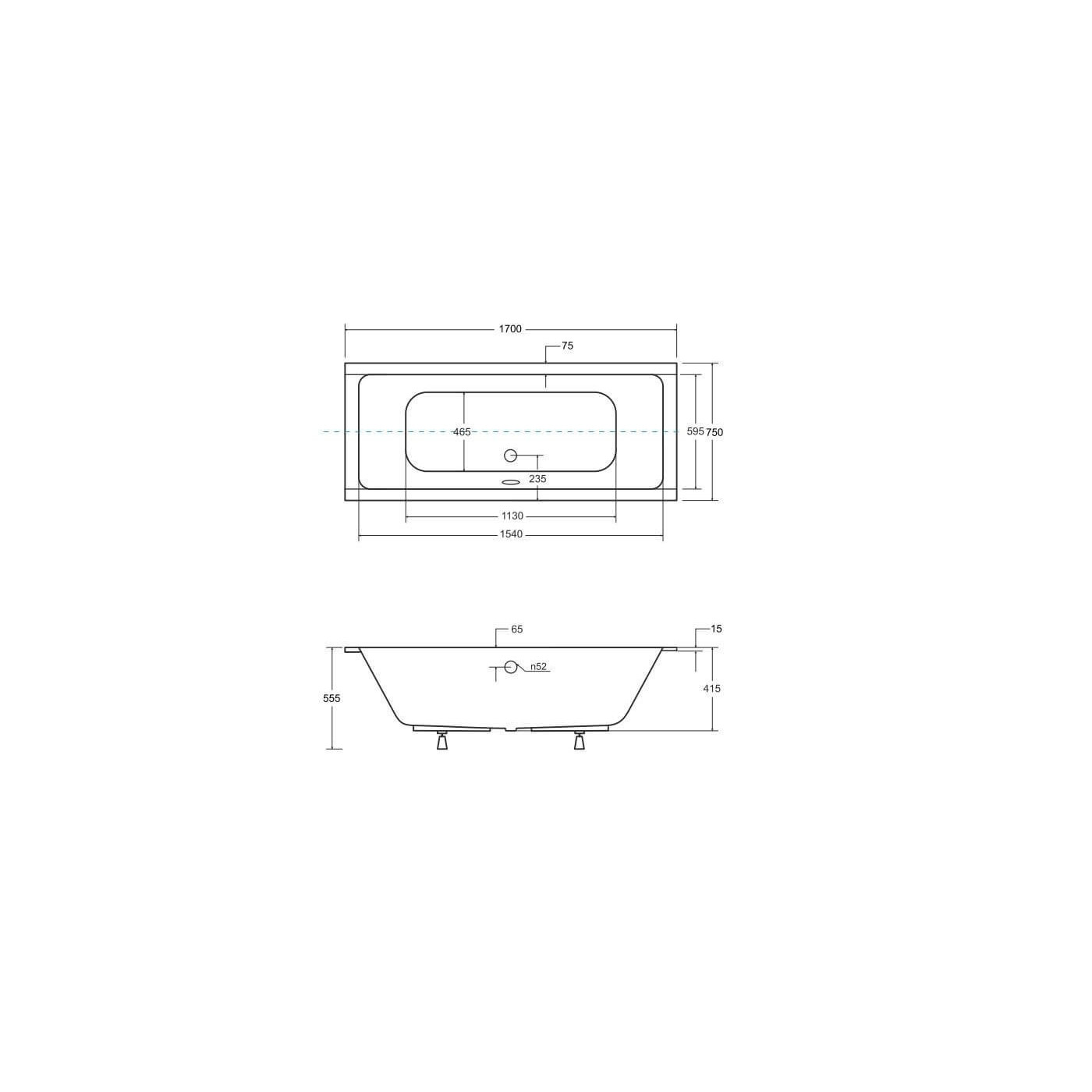 Wanna Do Zabudowy Prima BS-WAQ170 170x75 Emporia Wanna Do Zabudowy Prima BS-WAQ170 170x75 Emporia