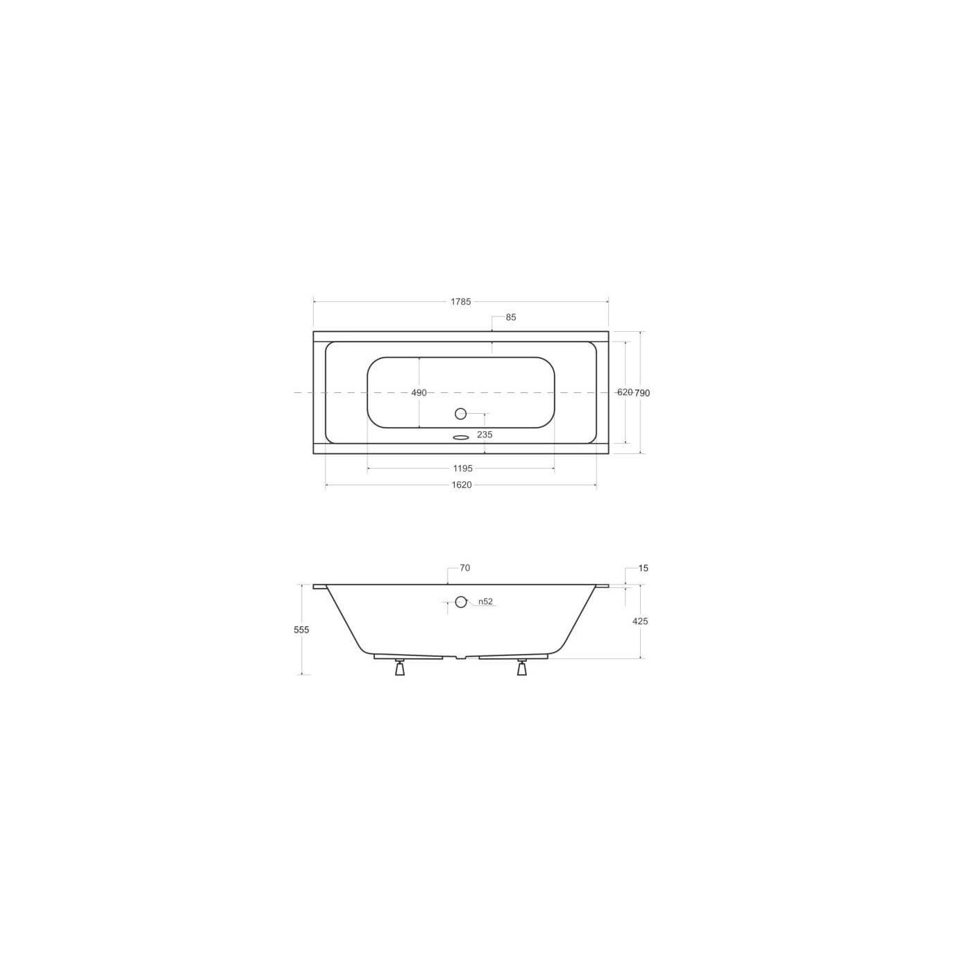Wanna Do Zabudowy Prima BS-WAQ180 178,5x79 Emporia Wanna Do Zabudowy Prima BS-WAQ180 178,5x79 Emporia
