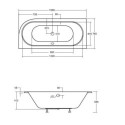 Wanna Do Zabudowy Astrid BS-WAV150-L 150x74,5 Emporia Wanna Do Zabudowy Astrid BS-WAV150-L 150x74,5 Emporia
