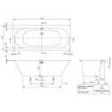 Wanna Prostokątna Oberon 2.0 170x75 Weiss Alpin UBQ170OBR2DV-01 Villeroy&Boch Wanna Prostokątna Oberon 2.0 170x75 Weiss Alpin UBQ170OBR2DV-01 Villeroy&Boch
