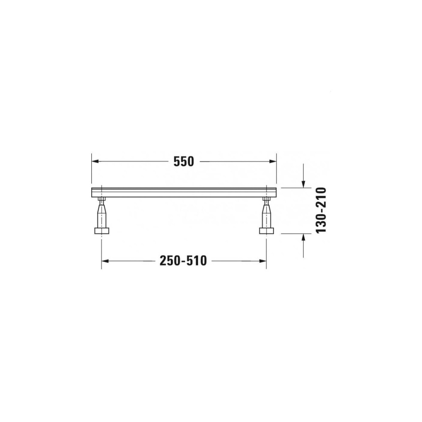Nogi Do Wanien I Brodzików 120-190 O Długości 1000 790100000000000 Duravit Nogi Do Wanien I Brodzików 120-190 O Długości 1000 790100000000000 Duravit