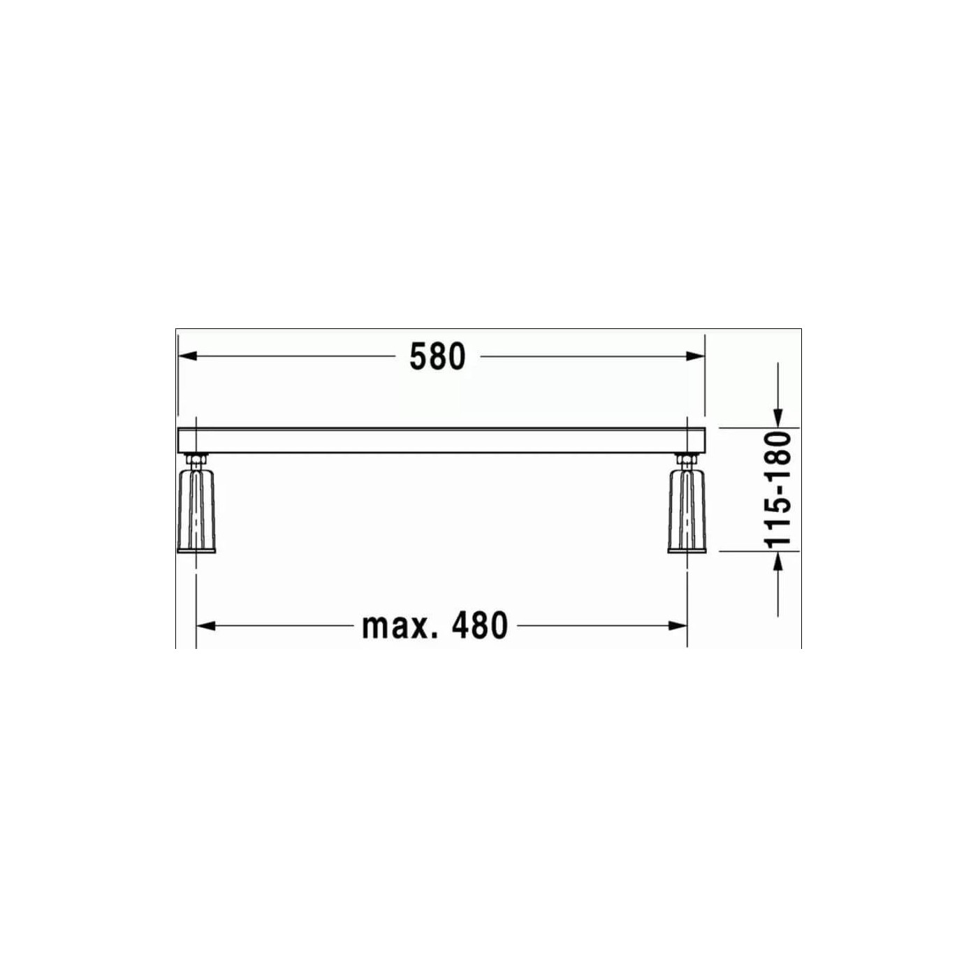 Nogi Do Wanien I Brodzików O Długości 1000 120-190 790127000000000 Duravit Nogi Do Wanien I Brodzików O Długości 1000 120-190 790127000000000 Duravit