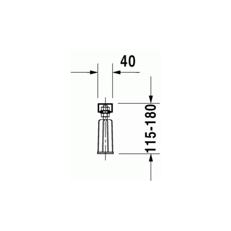 Nogi Do Wanien I Brodzików O Długości 1000 120-190 790127000000000 Duravit Nogi Do Wanien I Brodzików O Długości 1000 120-190 790127000000000 Duravit