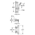 Termostatyczna Bateria Prysznicowa Grohtherm 1000 Chrom 34820004 Grohe Termostatyczna Bateria Prysznicowa Grohtherm 1000 Chrom 34820004 Grohe
