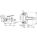 Bateria Wannowo-Prysznicowa Ścienna Seppia Czarny Mat FD1-SPA-1-22 F-design Bateria Wannowo-Prysznicowa Ścienna Seppia Czarny Mat FD1-SPA-1-22 F-design