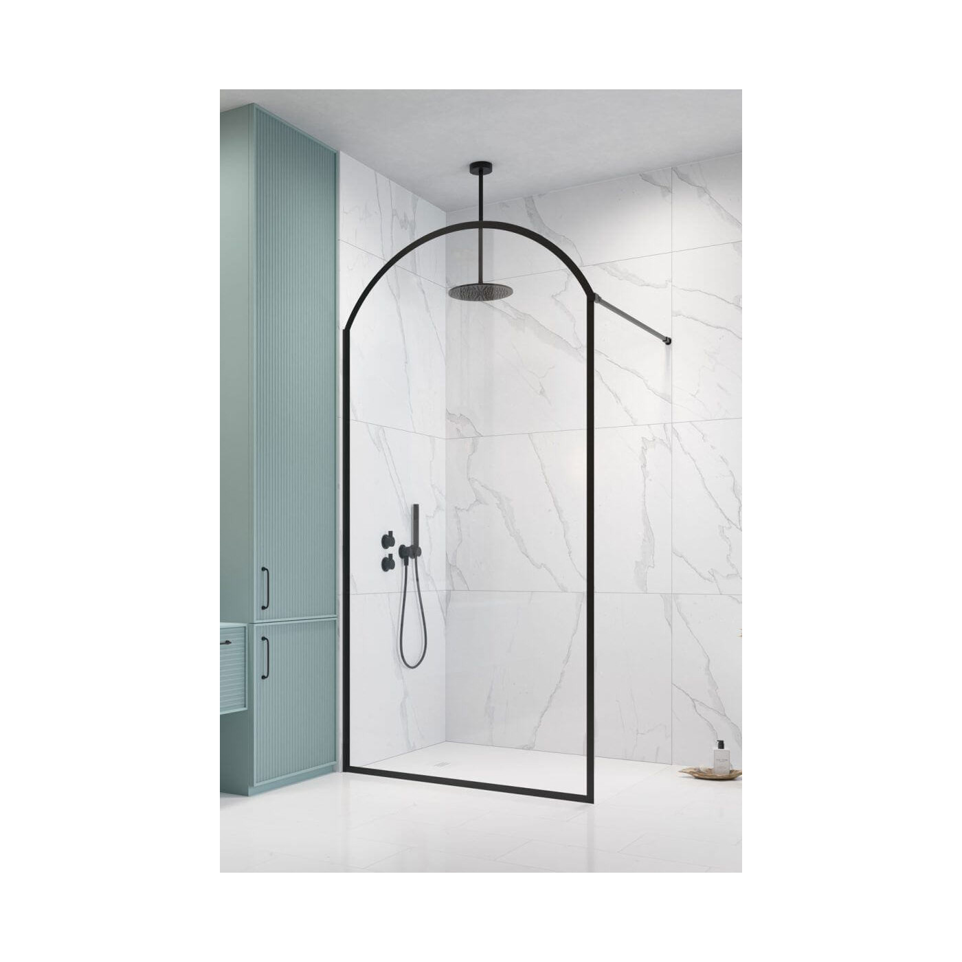 Kabina Prysznicowa Walk-In Volta II Czarny Lewy 10201016-54-56L Radaway Kabina Prysznicowa Walk-In Volta II Czarny Lewy 10201016-54-56L Radaway