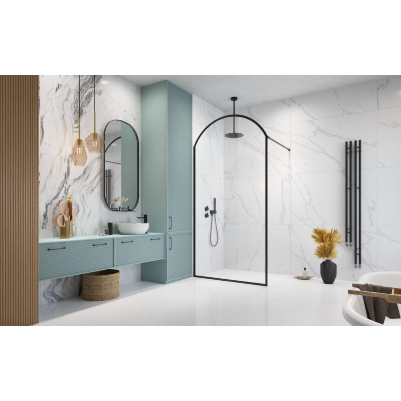 Kabina Prysznicowa Walk-In Volta II Czarny Lewy 10201016-54-56L Radaway Kabina Prysznicowa Walk-In Volta II Czarny Lewy 10201016-54-56L Radaway