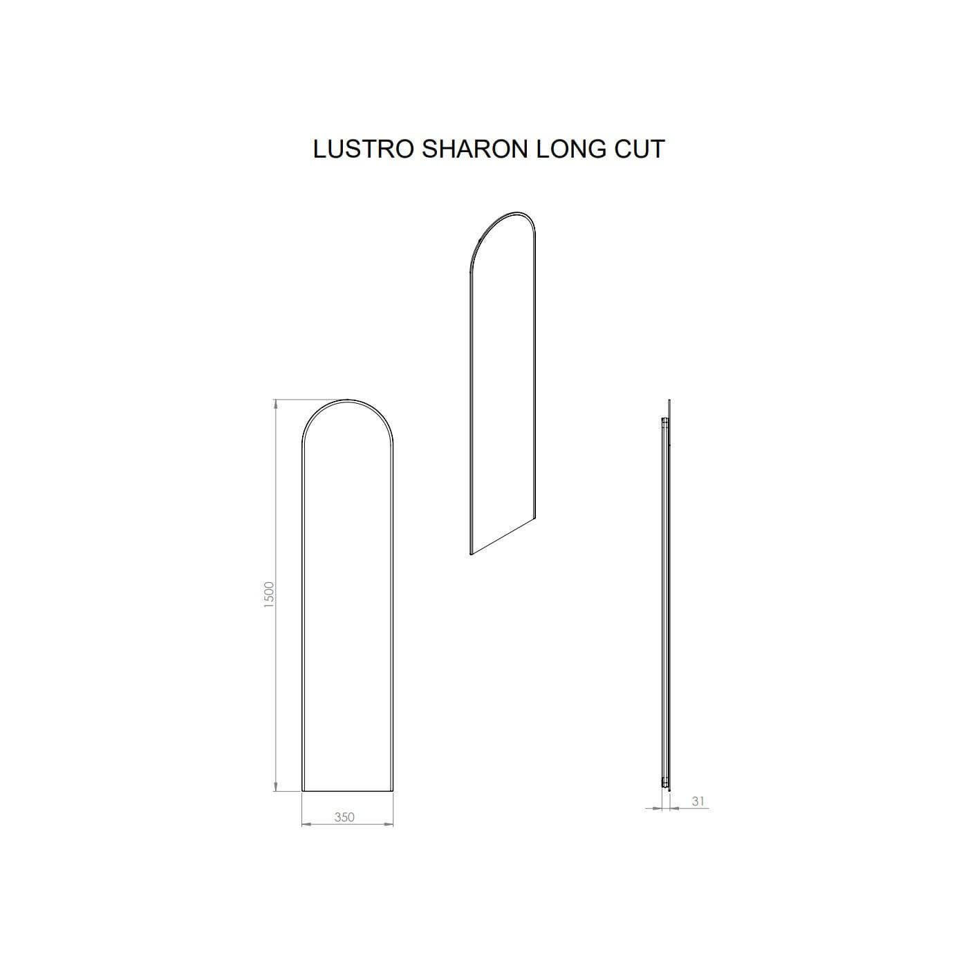 Lustro Led Sharon Long Cut Black 168508 Elita Lustro Led Sharon Long Cut Black 168508 Elita