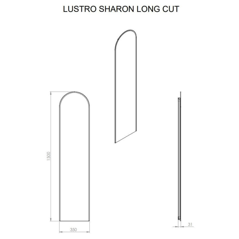 Lustro Led Sharon Long Cut Black 168508 Elita Lustro Led Sharon Long Cut Black 168508 Elita