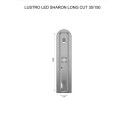 Lustro Led Sharon Long Cut Black 168508 Elita Lustro Led Sharon Long Cut Black 168508 Elita