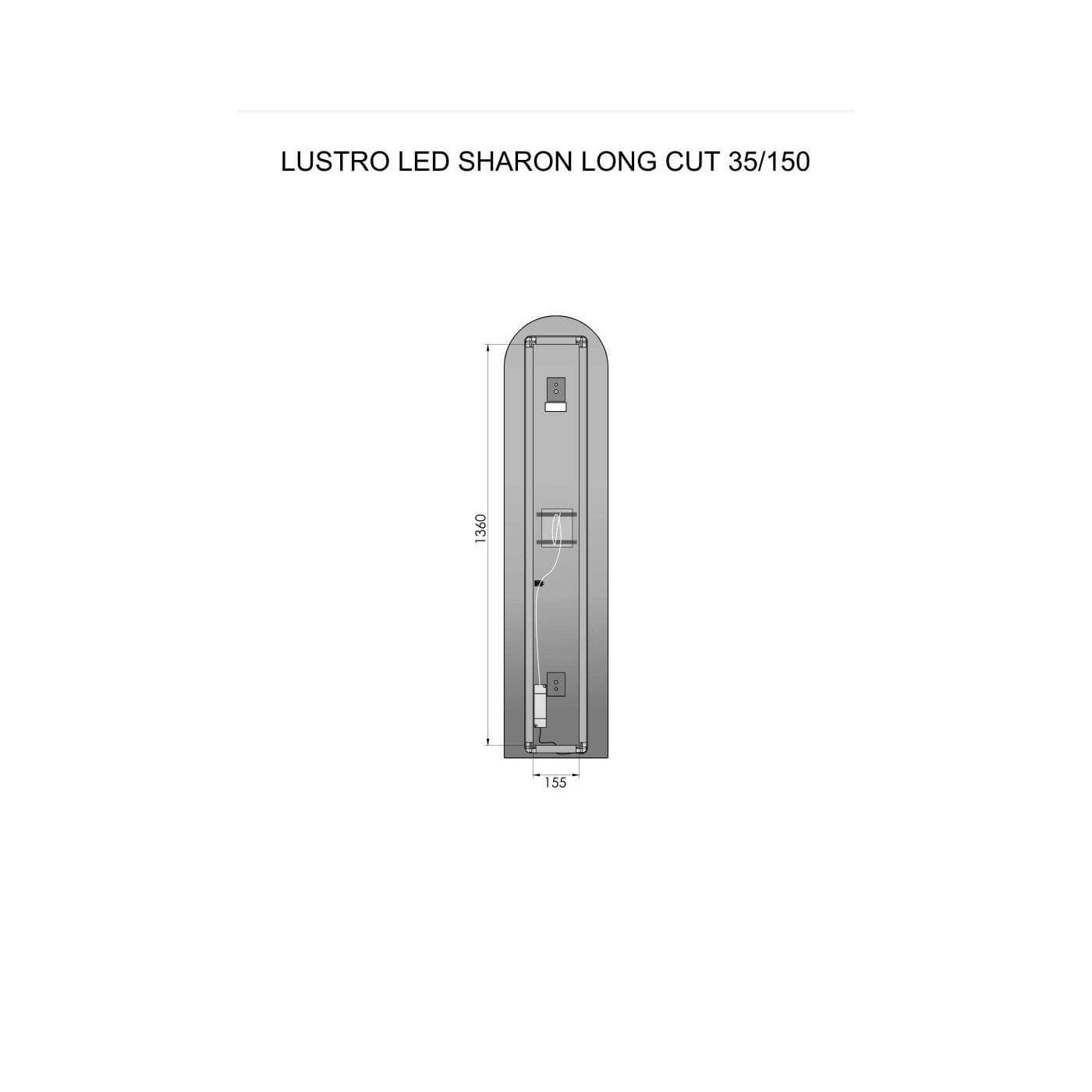 Lustro Led Sharon Long Cut Black 168508 Elita Lustro Led Sharon Long Cut Black 168508 Elita