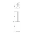 Szczotka Toaletowa Stojąca Modern Project Miedź Szczotkowana MP60622CPB Omnires Szczotka Toaletowa Stojąca Modern Project Miedź Szczotkowana MP60622CPB Omnires