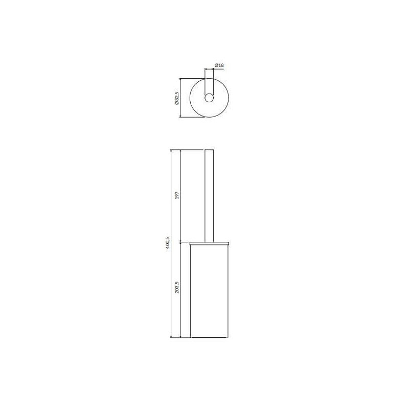 Szczotka Toaletowa Stojąca Modern Project Miedź MP60622CP Omnires Szczotka Toaletowa Stojąca Modern Project Miedź MP60622CP Omnires