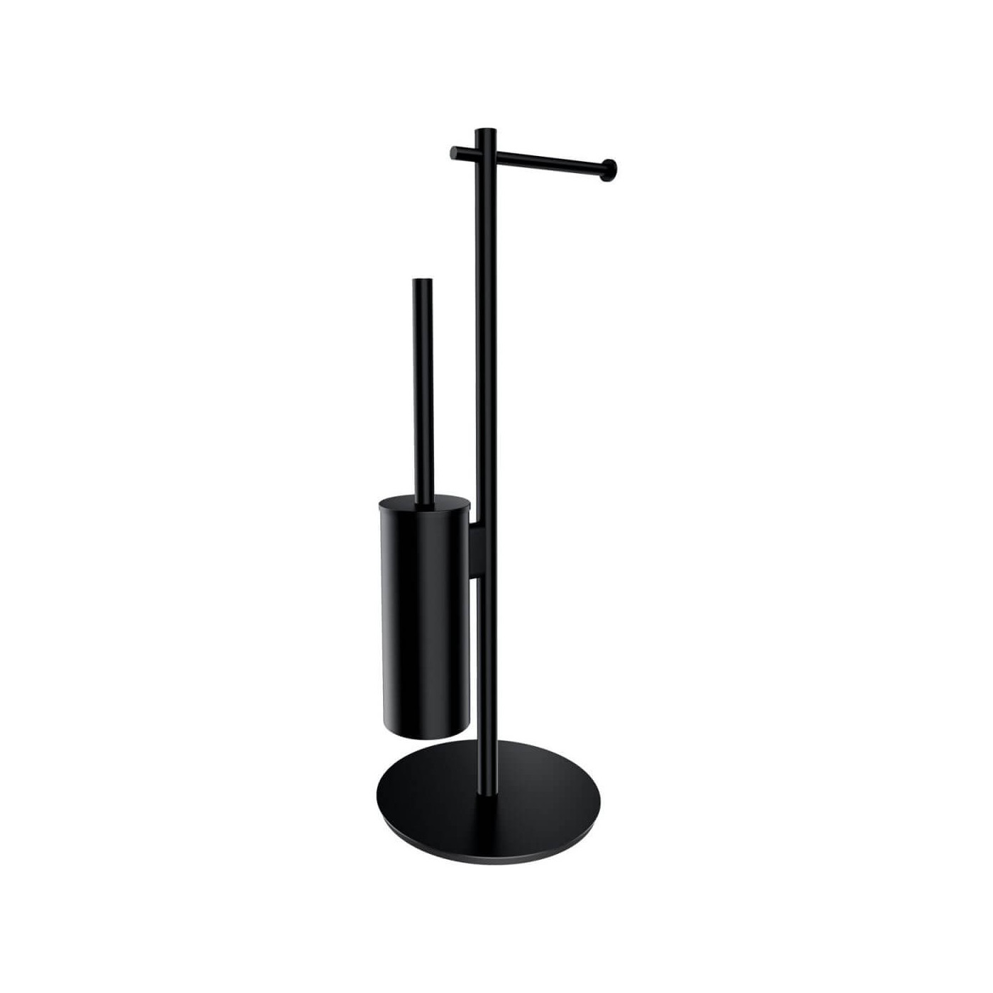 Stojak Na Papier I Szczotkę Toaletową Modern Project Czarny Mat MP60810BL Omnires Stojak Na Papier I Szczotkę Toaletową Modern Project Czarny Mat MP60810BL Omnires