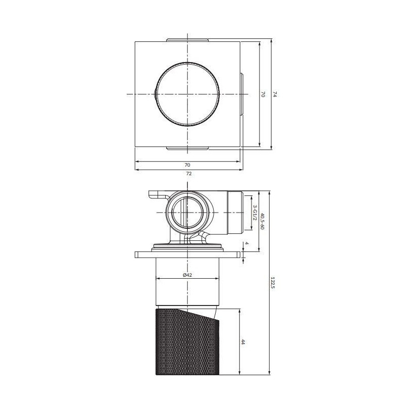 Bateria Prysznicowa Podtynkowa Contour Miedź Szczotkowana CT8045CPB Omnires Bateria Prysznicowa Podtynkowa Contour Miedź Szczotkowana CT8045CPB Omnires