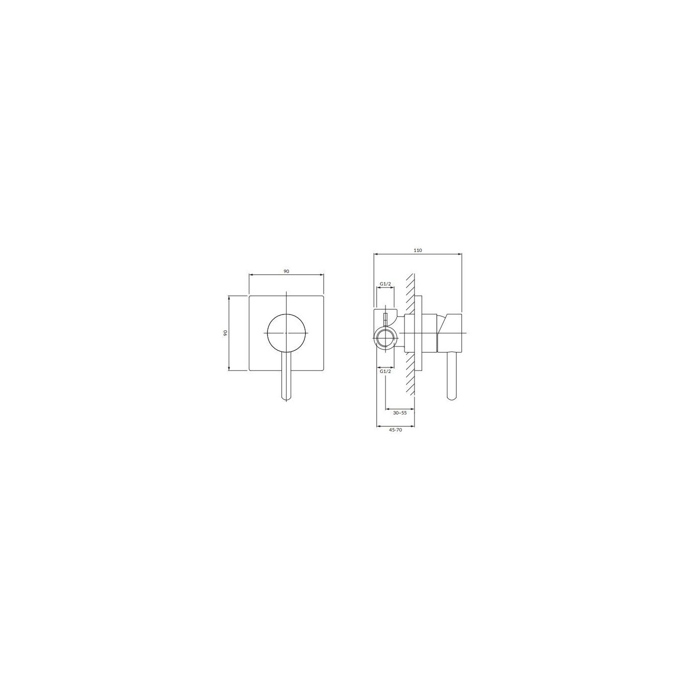 Bateria Prysznicowa Podtynkowa Y Chrom Y1245/KCR Omnires Bateria Prysznicowa Podtynkowa Y Chrom Y1245/KCR Omnires