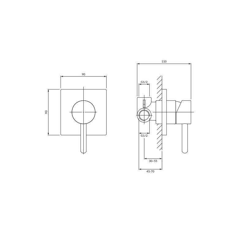 Bateria Prysznicowa Podtynkowa Y Chrom Y1245/KCR Omnires Bateria Prysznicowa Podtynkowa Y Chrom Y1245/KCR Omnires