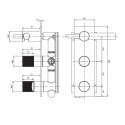 Bateria Wannowo-Prysznicowa Contour Miedź Szczotkowana CT8035/1CPB Omnires Bateria Wannowo-Prysznicowa Contour Miedź Szczotkowana CT8035/1CPB Omnires