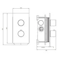 Bateria Wannowo-Prysznicowa Termostatyczna Contour Miedź Szczotkowana CT8036CPB Omnires Bateria Wannowo-Prysznicowa Termostatyczna Contour Miedź Szczotkowana CT8036CPB Omnires