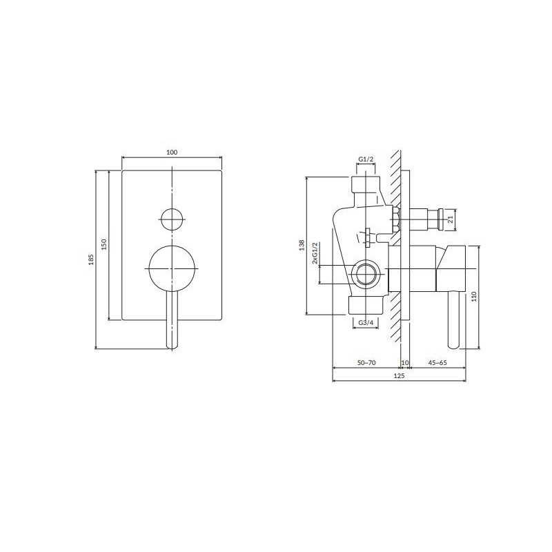 Bateria Wannowo-Prysznicowa Y Chrom Y1235/KCR Omnires Bateria Wannowo-Prysznicowa Y Chrom Y1235/KCR Omnires