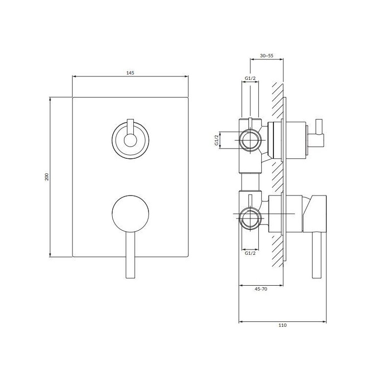 Bateria Wannowo-Prysznicowa Y Chrom Y1237/KCR Omnires Bateria Wannowo-Prysznicowa Y Chrom Y1237/KCR Omnires