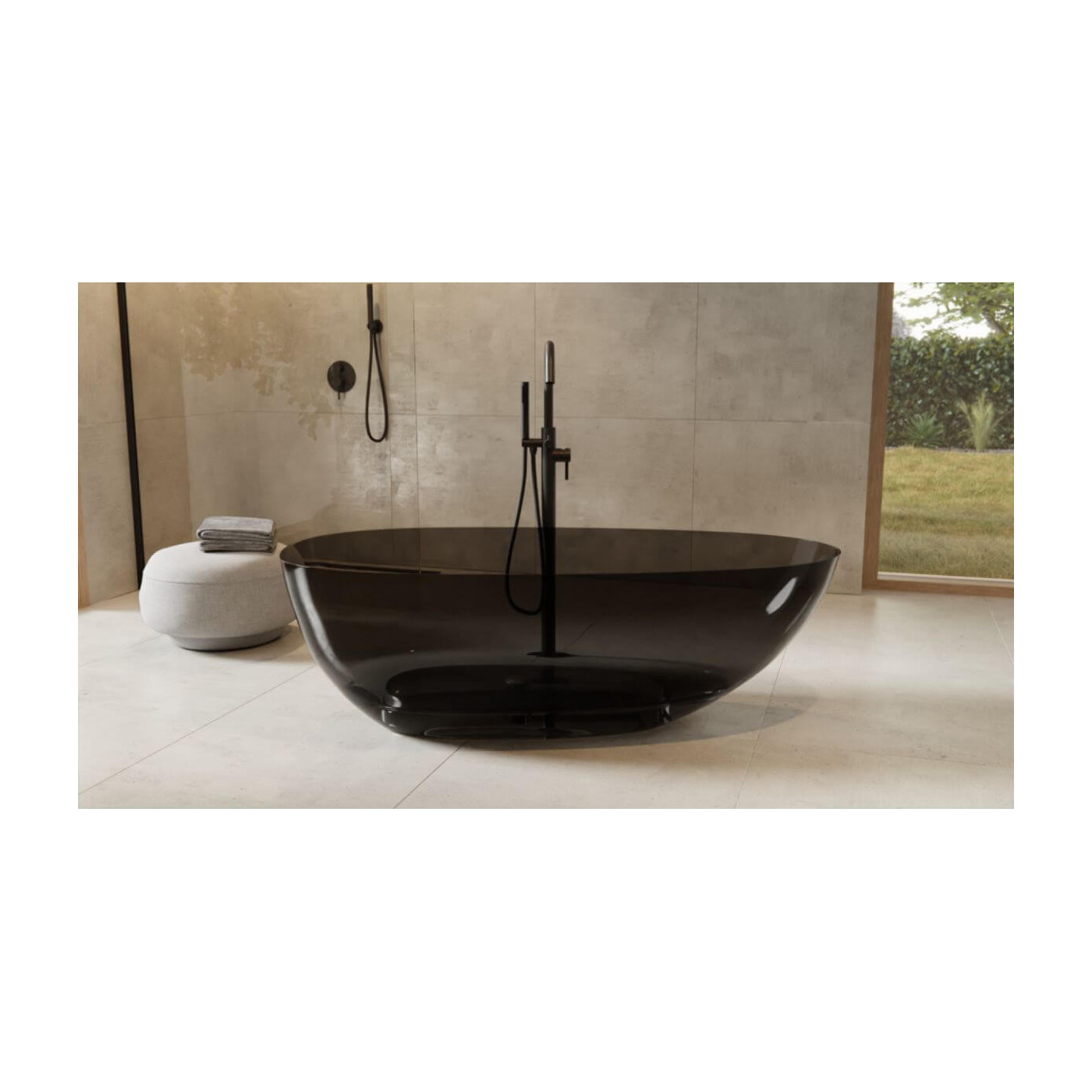 Wanna Wolnostojąca Xara Wax-160-Cgw 160x75 Carbon Grey Besco Wanna Wolnostojąca Xara Wax-160-Cgw 160x75 Carbon Grey Besco