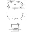 Wanna Wolnostojąca Mexa Wam-170-Bwc 170x78 Blue Wave Besco Wanna Wolnostojąca Mexa Wam-170-Bwc 170x78 Blue Wave Besco