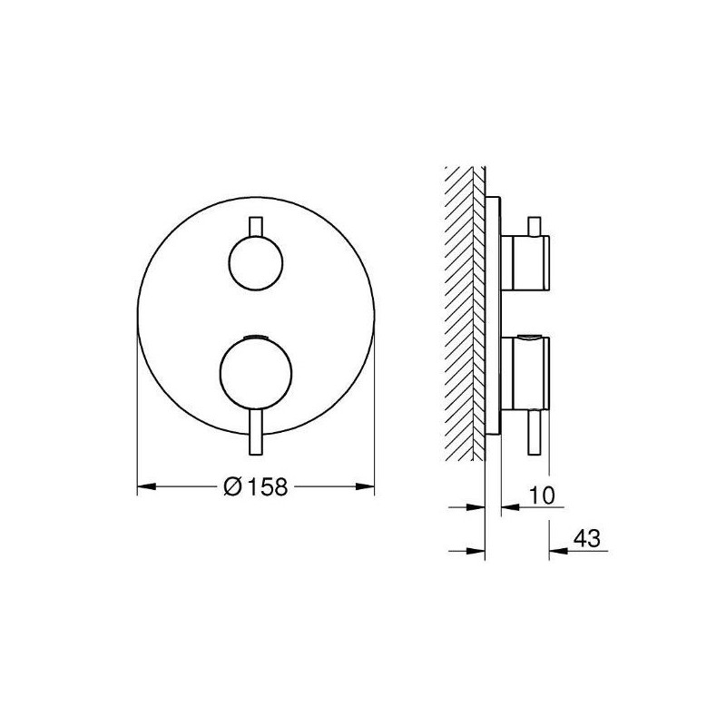 Bateria Prysznicowa Atrio Termostatyczna Brushed Warm Sunset 24358DL0 Grohe Bateria Prysznicowa Atrio Termostatyczna Brushed Warm Sunset 24358DL0 Grohe