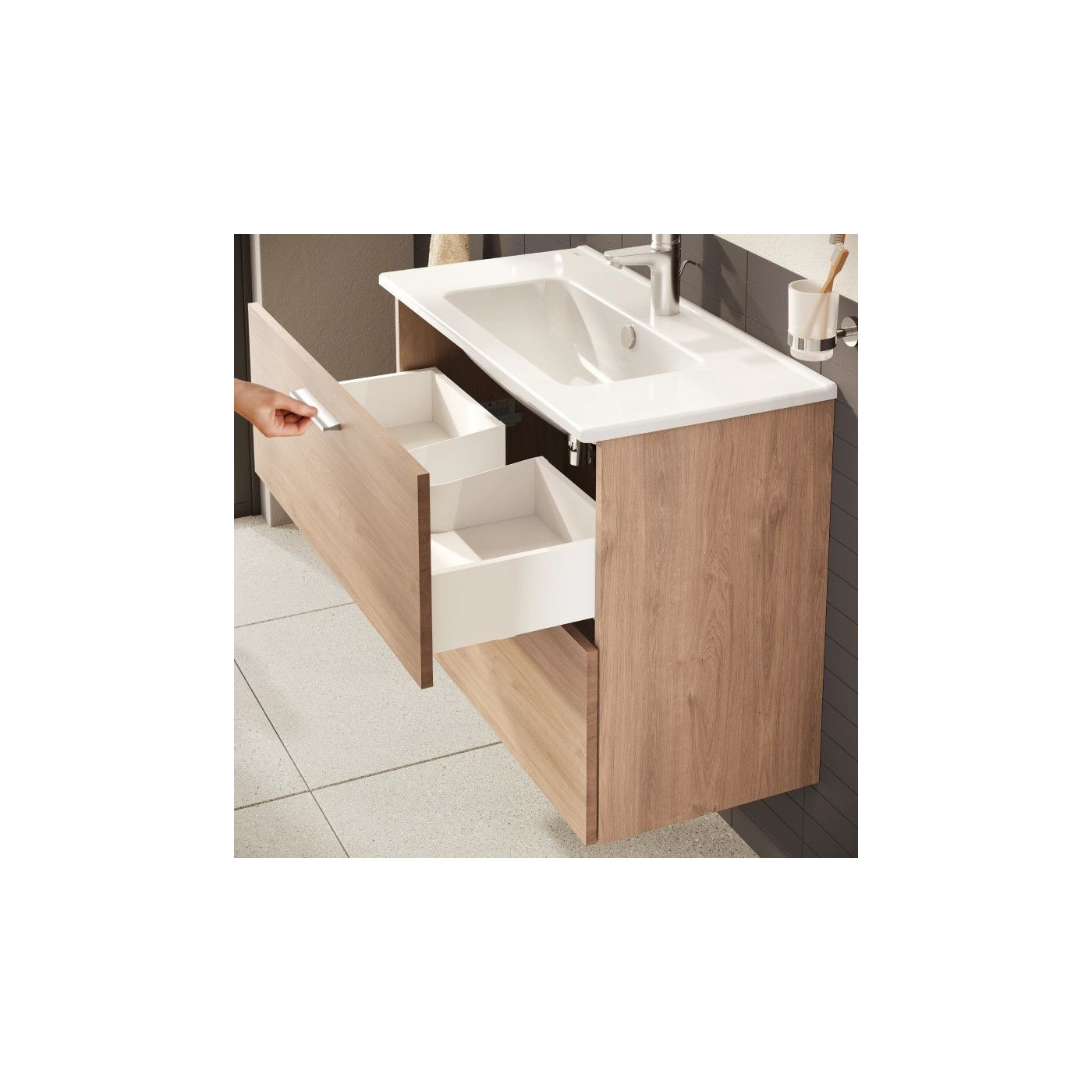 Szafka Z Umywalką Mia 67777 79x39x59,6 Cm Złoty Dąb Vitra Szafka Z Umywalką Mia 67777 79x39x59,6 Cm Złoty Dąb Vitra