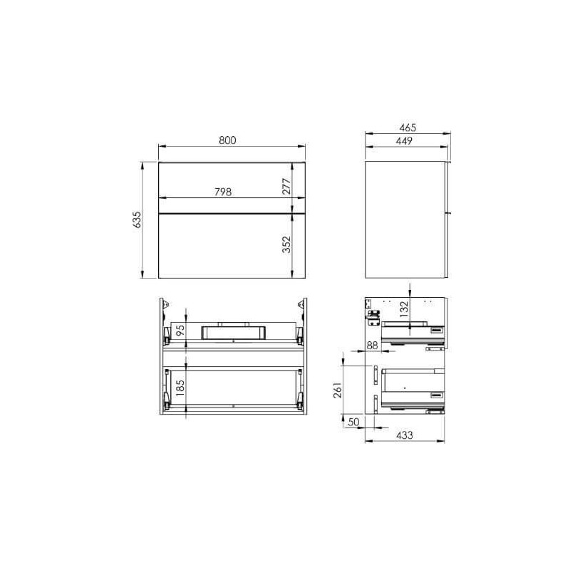 Szafka Podumywalkowa Look 80 2S White Matt 167596 Elita Szafka Podumywalkowa Look 80 2S White Matt 167596 Elita