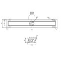 Odpływ Liniowy Lowfix Srebrny 100cm LOWFIX100TSL Omnires Odpływ Liniowy Lowfix Srebrny 100cm LOWFIX100TSL Omnires