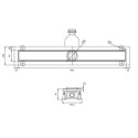 Odpływ Liniowy Lowfix Srebrny 90cm LOWFIX90TSL Omnires Odpływ Liniowy Lowfix Srebrny 90cm LOWFIX90TSL Omnires