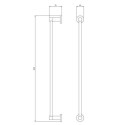 Wieszak Modern Project Czarny Mat MP60216BL Omnires Wieszak Modern Project Czarny Mat MP60216BL Omnires
