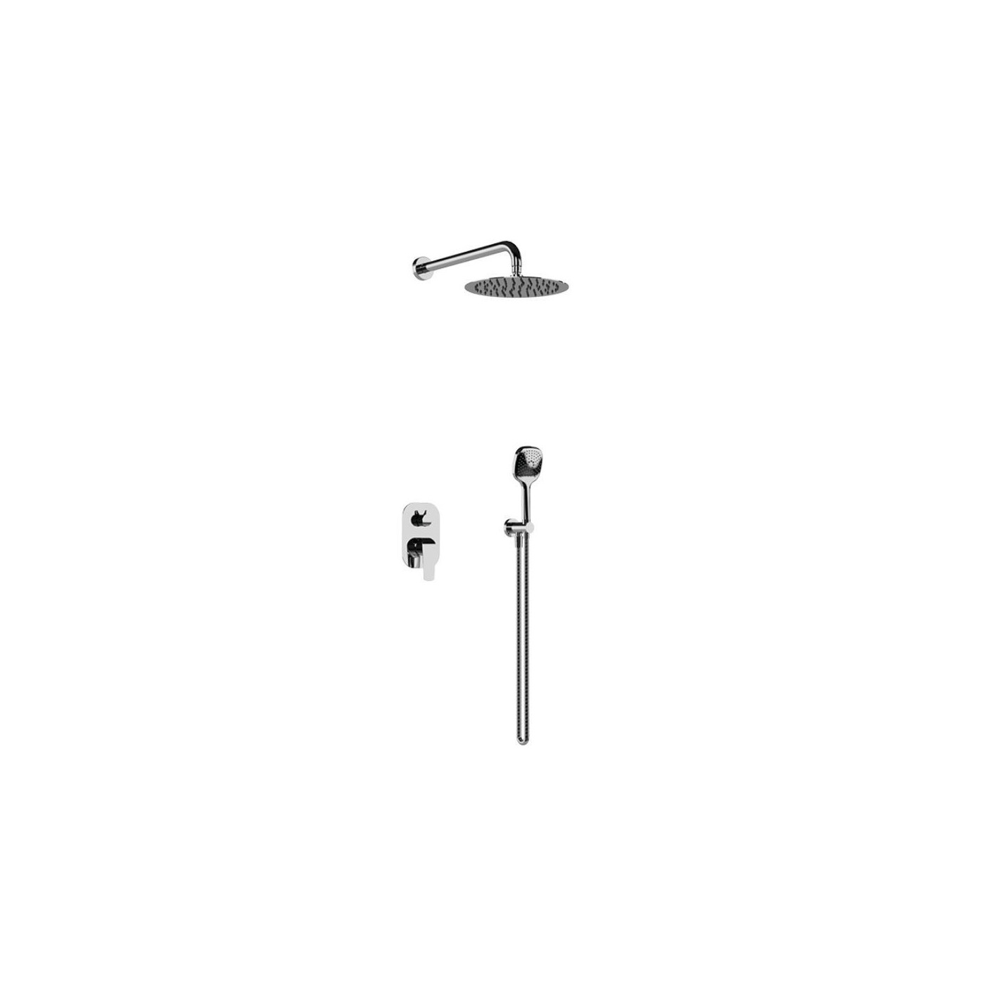 Zestaw Prysznicowo-Wannowy Podtynkowy Z Deszczownicą 25 cm 2 Funkcyjny Clever 2.0 Chrom AREX.SET.4145CR Excellent Zestaw Prysznicowo-Wannowy Podtynkowy Z Deszczownicą 25 cm 2 Funkcyjny Clever 2.0 Chrom AREX.SET.4145CR Excellent