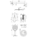 Zestaw Prysznicowo-Wannowy Podtynkowy Z Deszczownicą 25 cm 2 Funkcyjny Clever 2.0 Chrom AREX.SET.4145CR Excellent Zestaw Prysznicowo-Wannowy Podtynkowy Z Deszczownicą 25 cm 2 Funkcyjny Clever 2.0 Chrom AREX.SET.4145CR Excellent