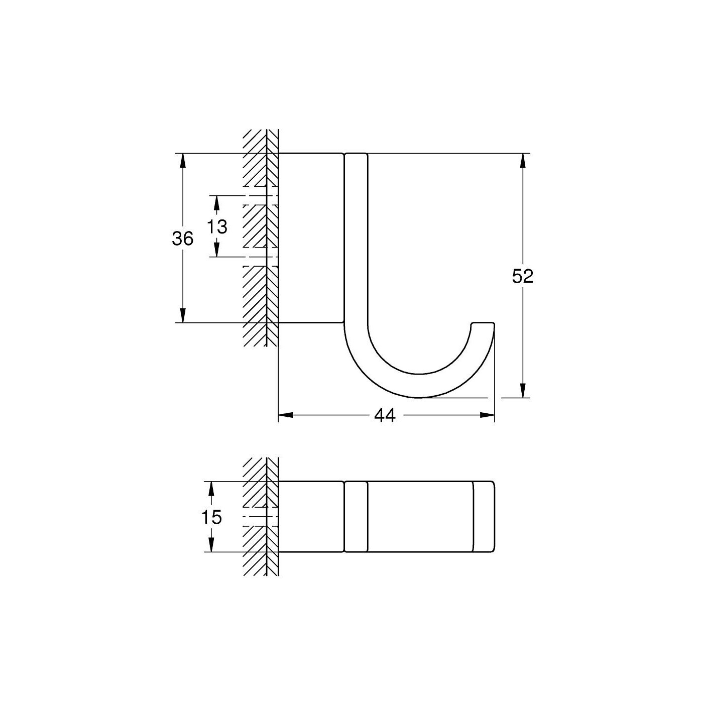 Haczyk / Wieszak Selection Phantom Black 41216KF0 Grohe Haczyk / Wieszak Selection Phantom Black 41216KF0 Grohe