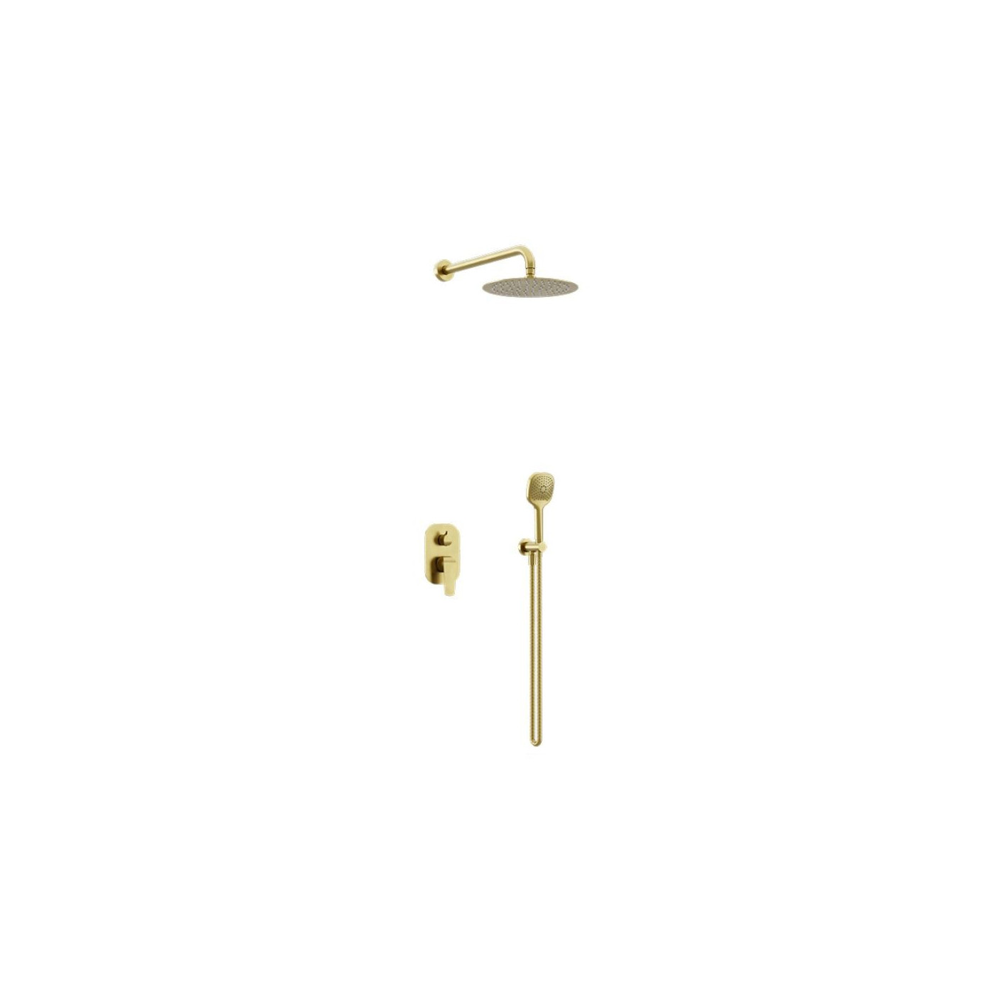 Zestaw Prysznicowo-Wannowy Podtynkowy Z Deszczownicą 25 cm 2 Funkcyjny Clever 2.0 Złoty Szczotkowany AREX.SET.4145GB Excellent Zestaw Prysznicowo-Wannowy Podtynkowy Z Deszczownicą 25 cm 2 Funkcyjny Clever 2.0 Złoty Szczotkowany AREX.SET.4145GB Excellent