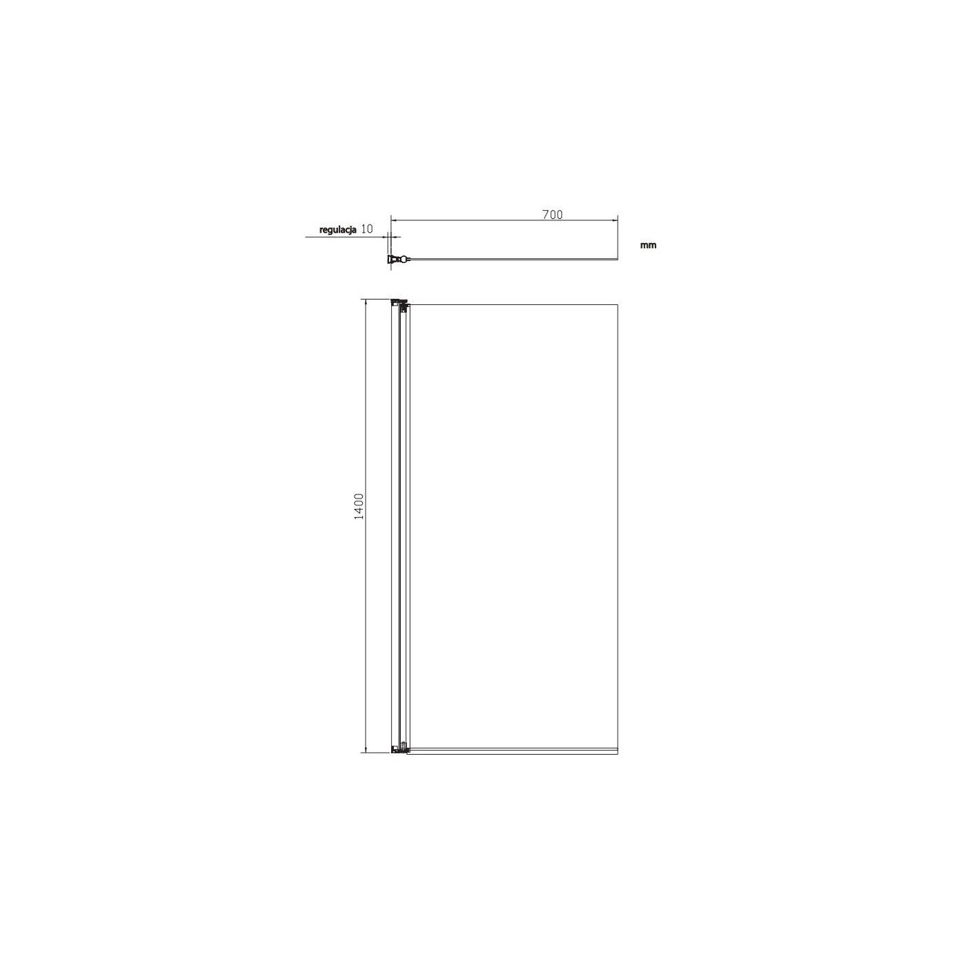 Parawan Kenton Chrom 140x70 MP75CRTR Omnires Parawan Kenton Chrom 140x70 MP75CRTR Omnires