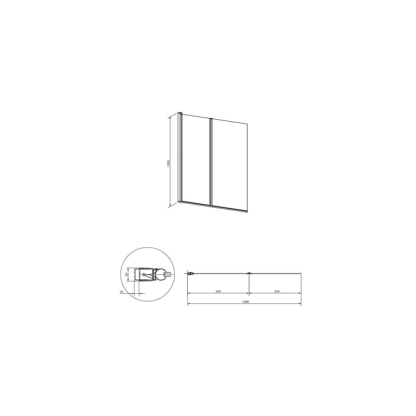Parawan Kingston Chrom 150x120 XHE20CRTR Omnires Parawan Kingston Chrom 150x120 XHE20CRTR Omnires