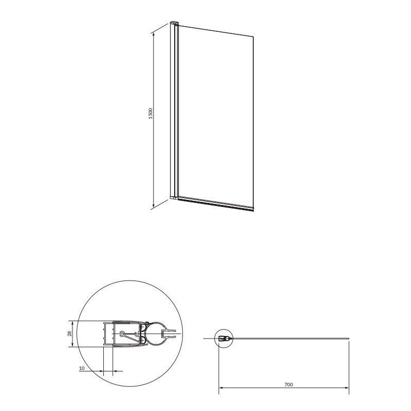 Parawan Kingston Chrom 150x70 XHE85CRTR Omnires Parawan Kingston Chrom 150x70 XHE85CRTR Omnires