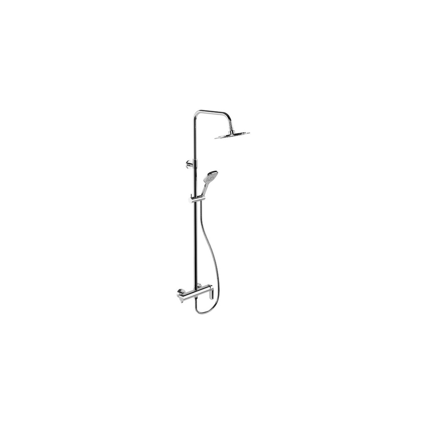 Zestaw Prysznicowy Ścienny Z Deszczownicą 25 cm Clever 2.0 Chrom AREX.4181CR Excellent Zestaw Prysznicowy Ścienny Z Deszczownicą 25 cm Clever 2.0 Chrom AREX.4181CR Excellent