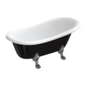 Wanna Wolnostojąca Atena Czarno-Biała 157x77 ATENA157BCP Omnires Wanna Wolnostojąca Atena Czarno-Biała 157x77 ATENA157BCP Omnires